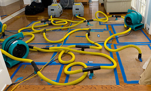 Professional Flood Damage Restoration technician working in Goshen, MA